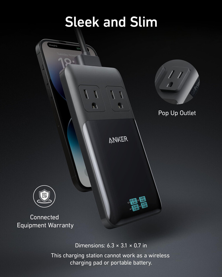 nabíjecí stanice anker prime 6 v 1 140 w