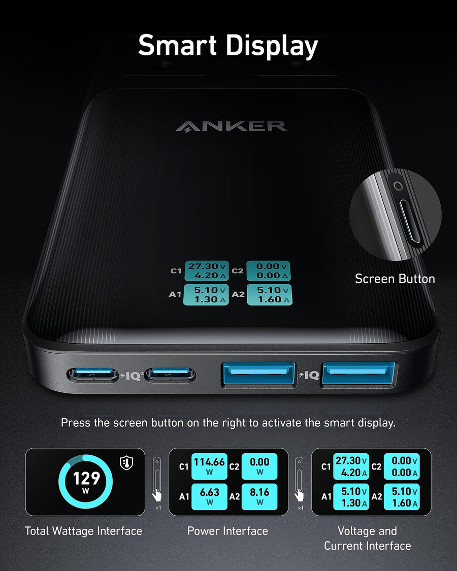 nabíjecí stanice anker prime 6 v 1 140 w