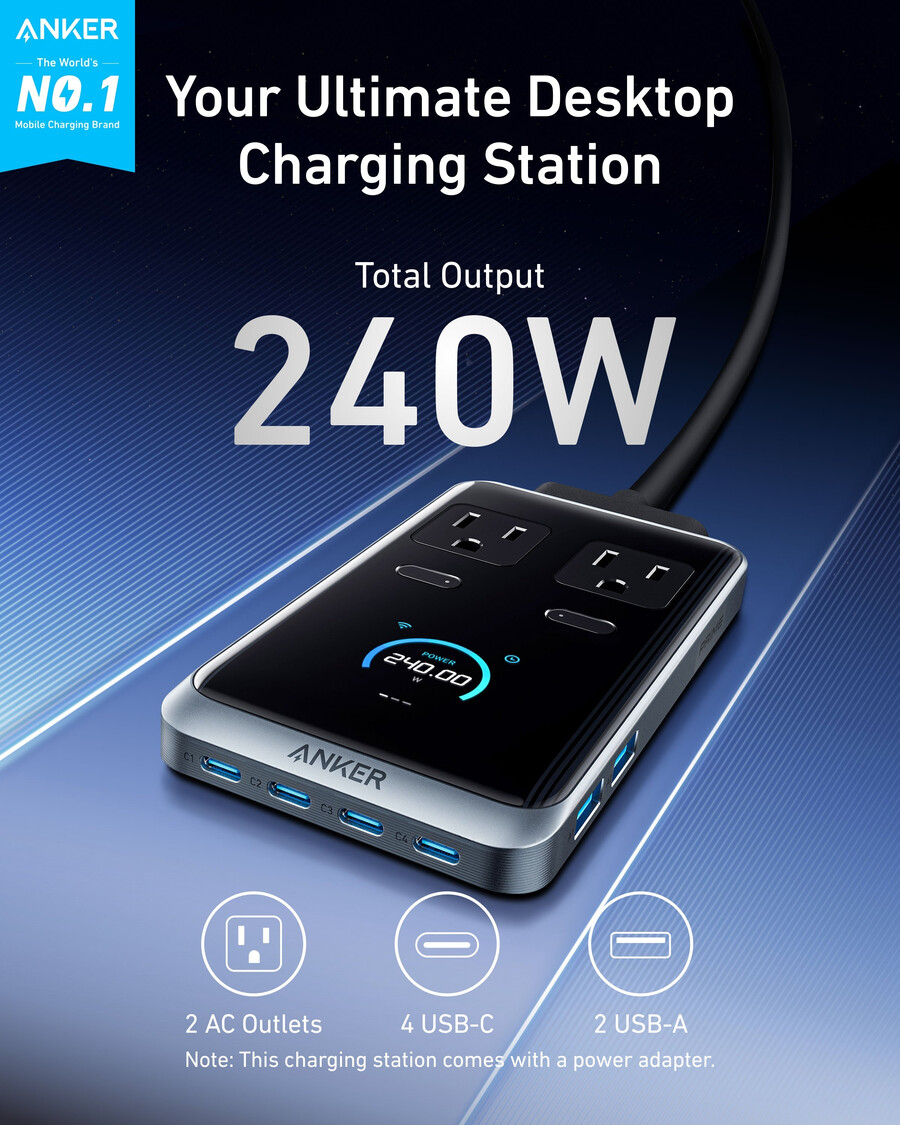 nabíjecí stanice anker prime 8 v 1 240 w