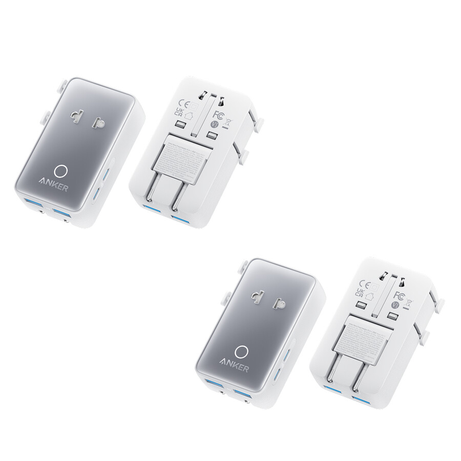 cestovní adaptér anker nano 5 v 1 20 w balení po 2 ks