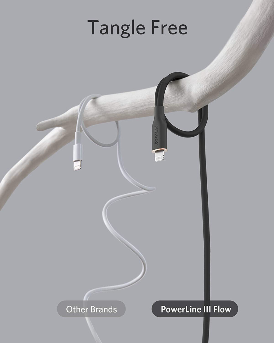 kabel anker 641 usb-c na lightning flow silikonový 90 cm