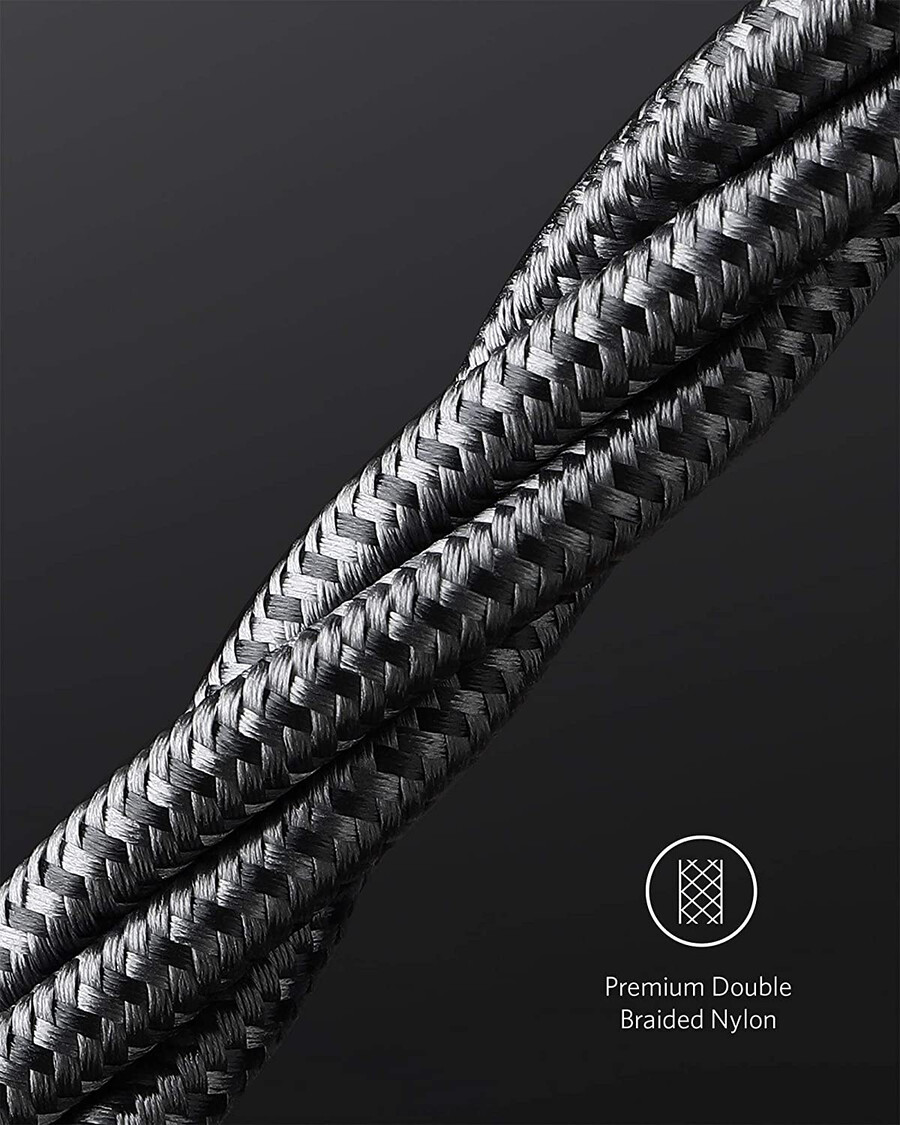nový nylonový kabel usb-c na usb-c 100w 3 m