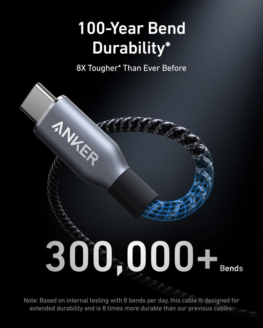 kabel anker prime usb-c na usb-c 240 w s upcyklovaným opletením