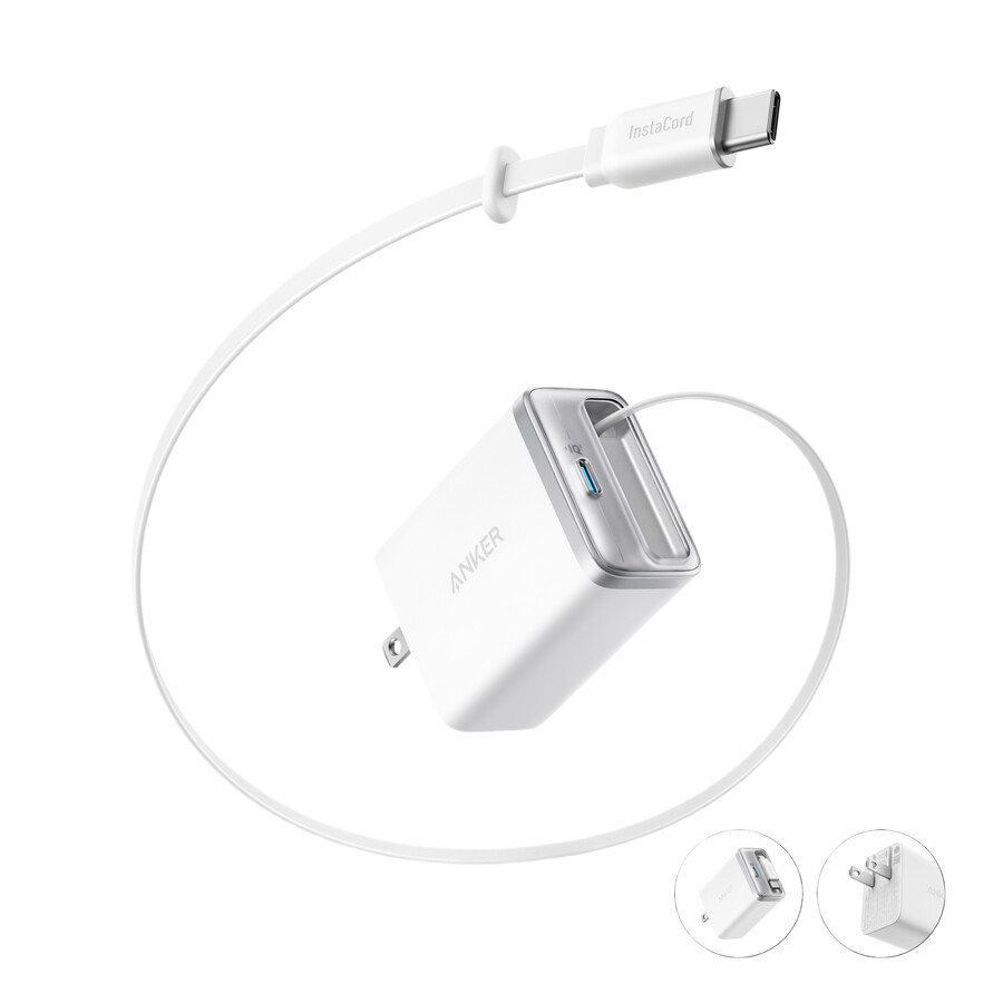 nabíječka anker nano 35w vestavěný zatahovací kabel usb-c