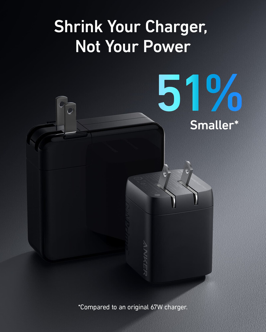 nabíječka anker prime 67w gan do zásuvky 3 porty