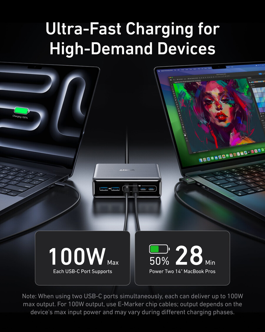 nabíječka anker prime 200 w 6 portů gan