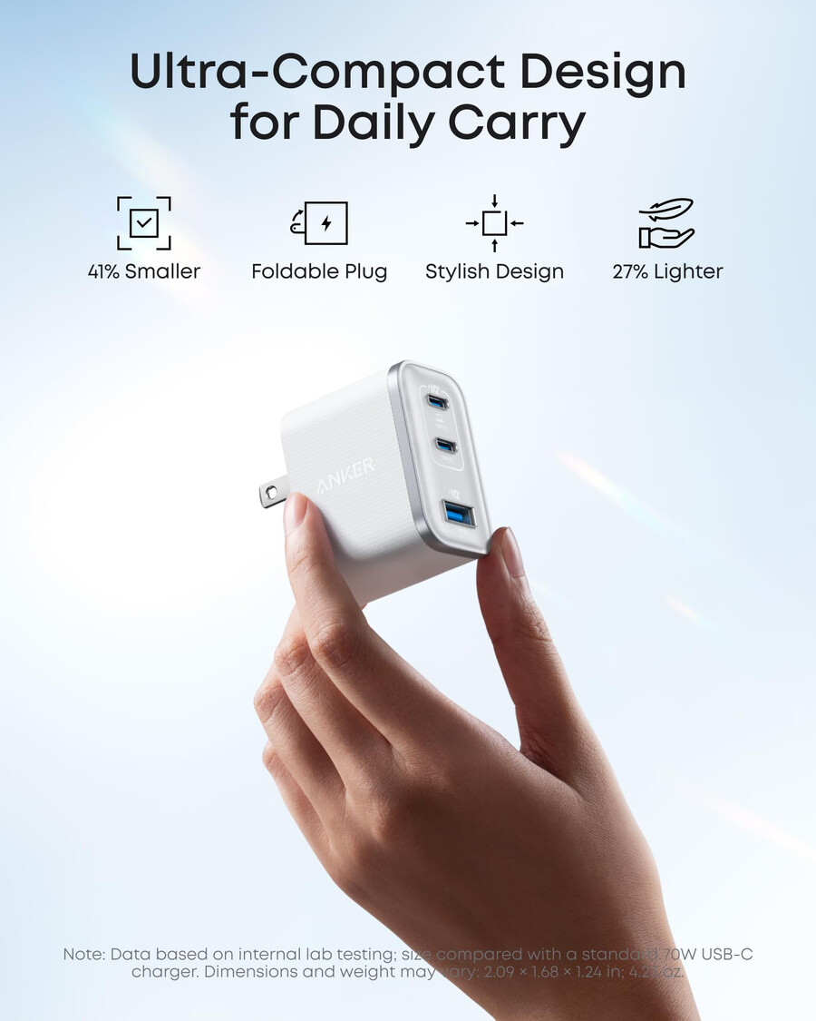 nabíječka anker nano 70 w 3 porty