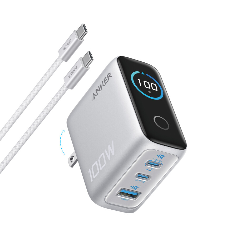 nabíječka anker 100 w 3 porty chytrý displej