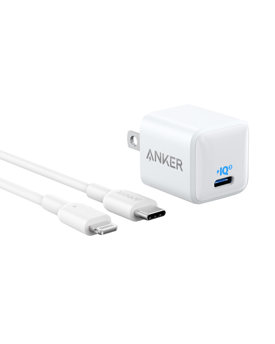 nabíječka anker 511 nano s kabelem usb-c na lightning