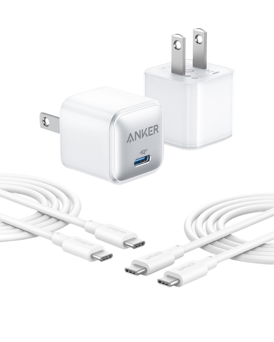 nabíječka anker 511 nano pro s 18 m dlouhým kabelem usb-c balení 2 ks