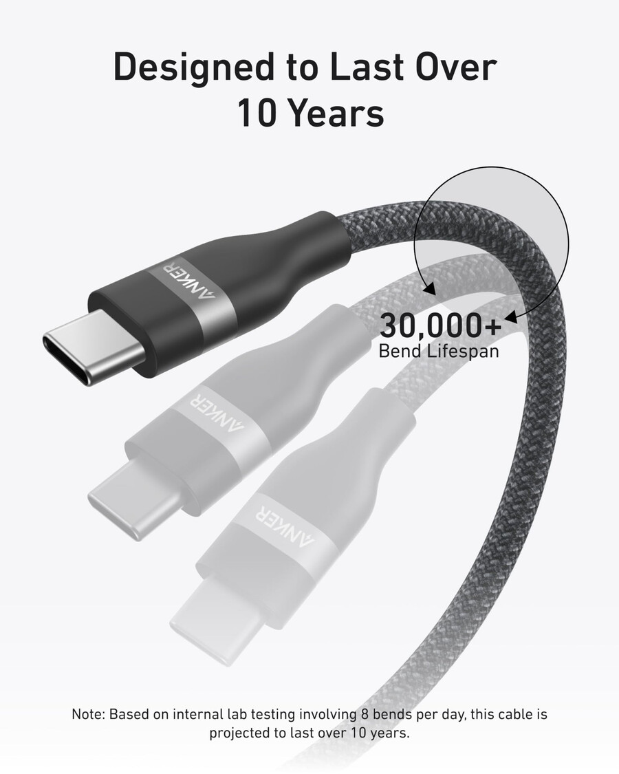 nano nabíječka anker 45 w s kabelem usb-c na usb-c a kabelem anker usb-c na usb-c 18 m 240 w s recyklovaným opletením