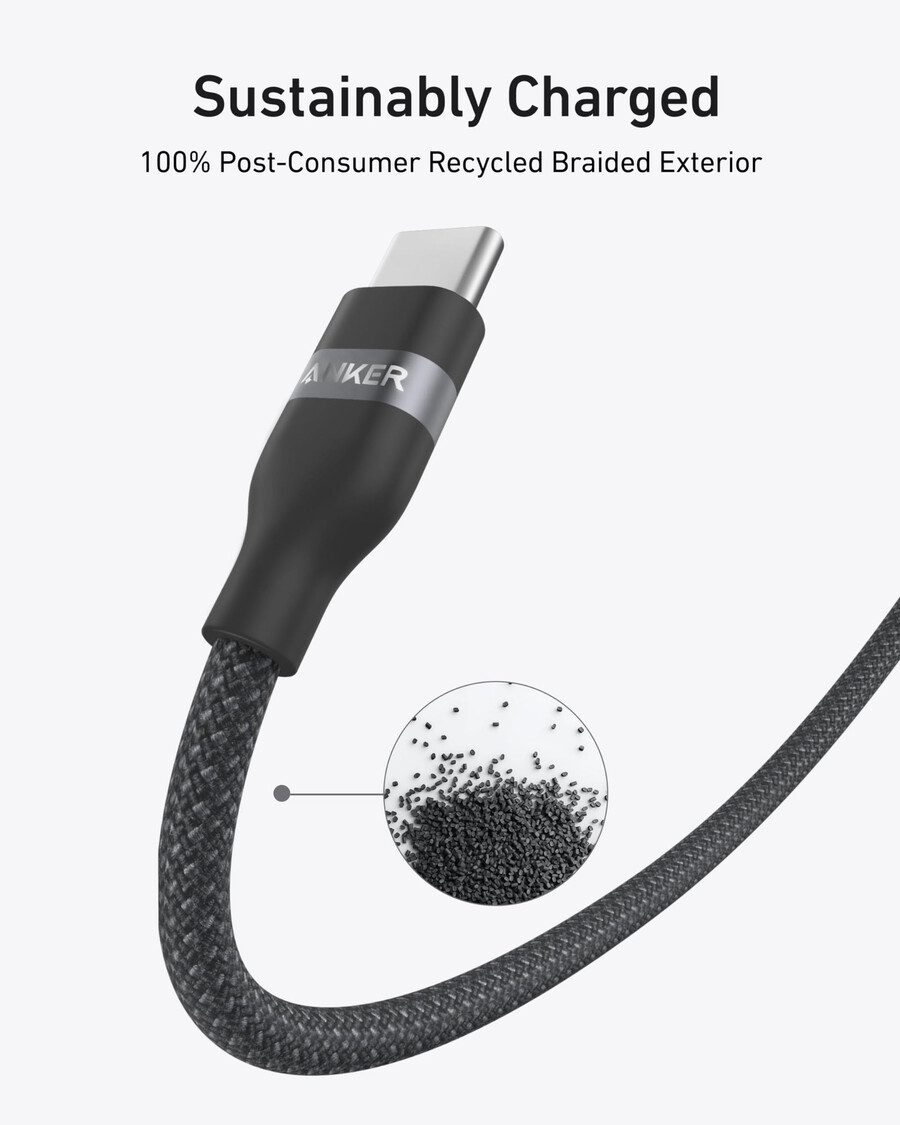 nano nabíječka anker 45 w s kabelem usb-c na usb-c a kabelem anker usb-c na usb-c 18 m 240 w s recyklovaným opletením