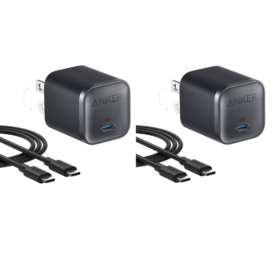nabíječka anker nano 45w s kabelem usb-c na usb-c 2 ks