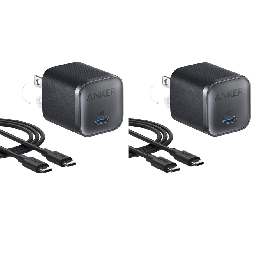 nabíječka anker nano 45w s kabelem usb-c na usb-c 2 ks