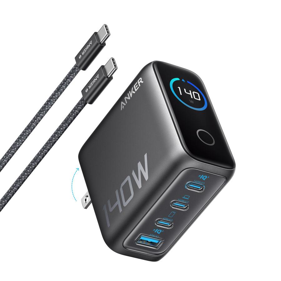 nabíječka anker 140 w 4 porty pd 3.1 s kabelem usb-c