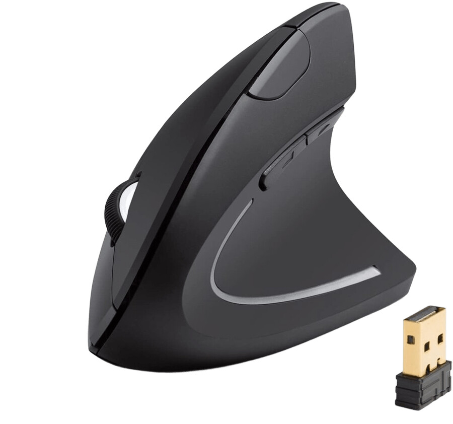 bezdrátová vertikální ergonomická optická myš anker 2.4g