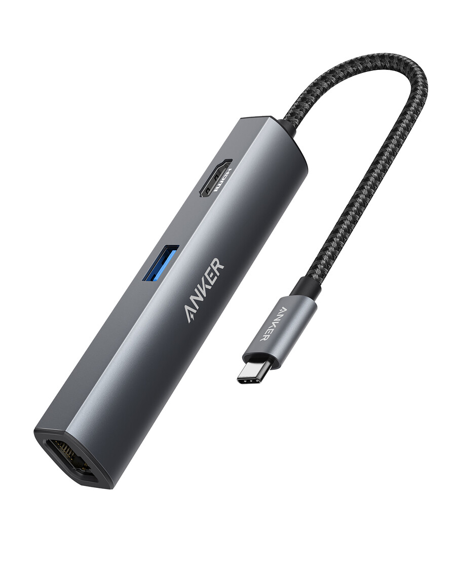 anker 533 usb-c hub 5 v 1 tenký