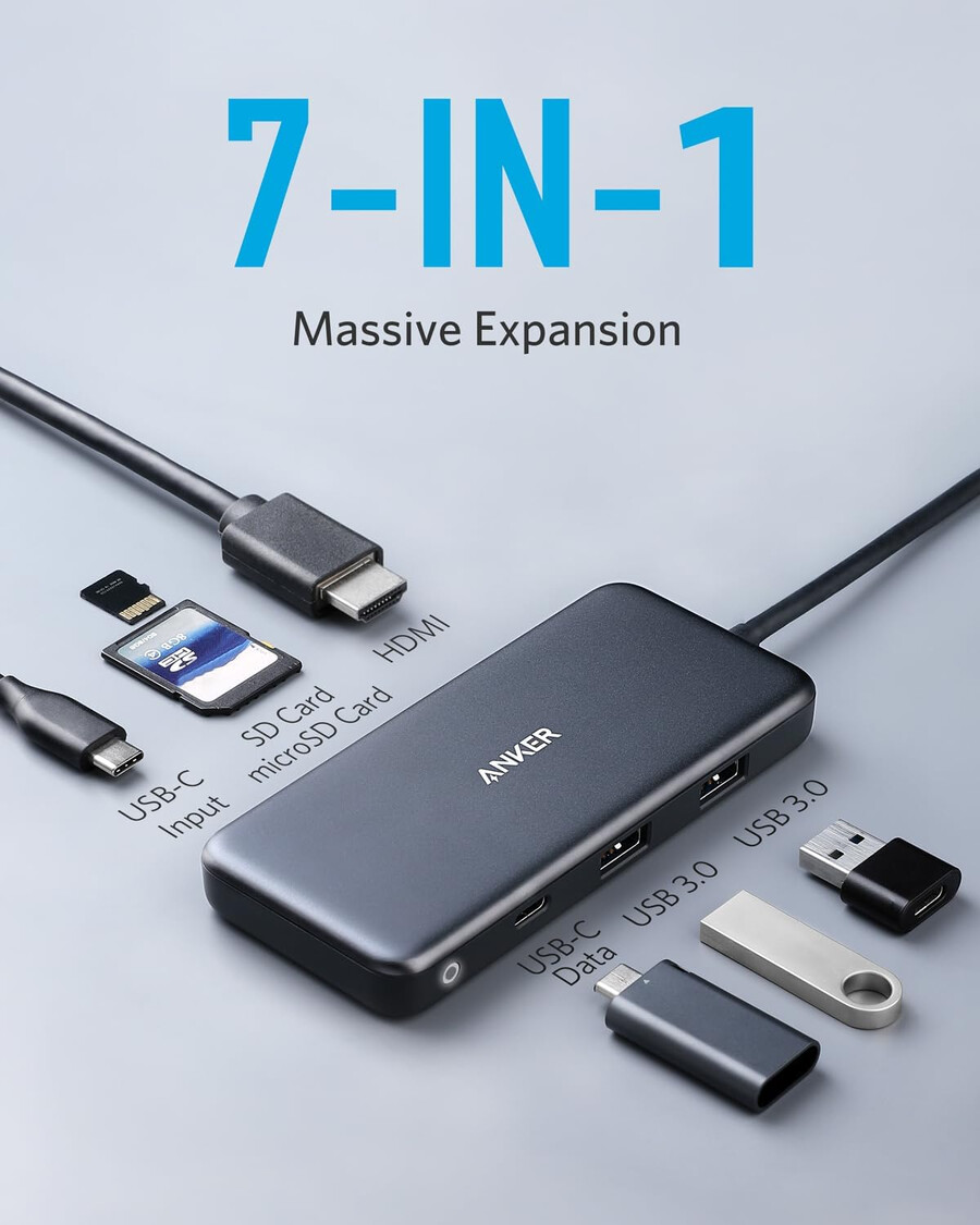 anker 341 usb-c hub 7 v 1