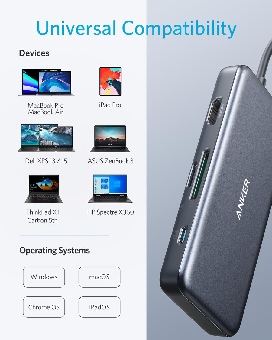 anker 341 usb-c hub 7 v 1