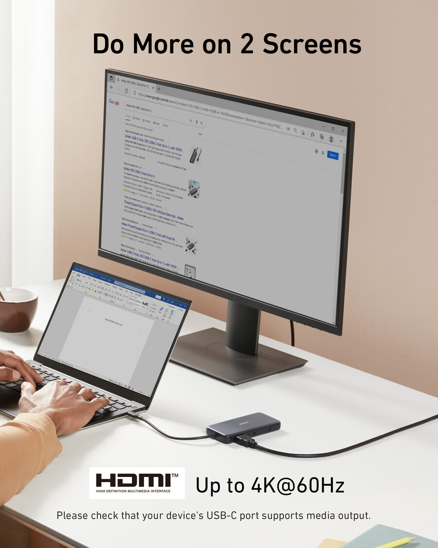 anker 555 usb-c hub 8 v 1