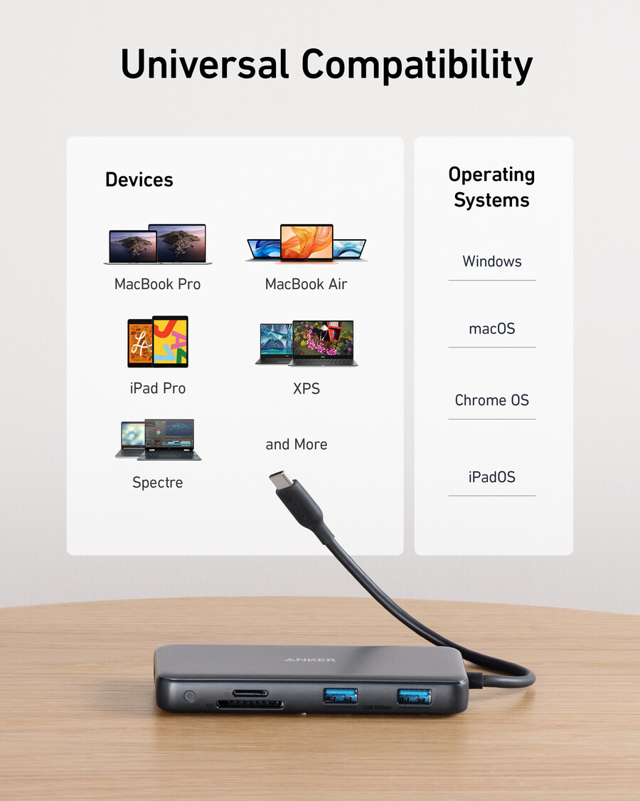 anker 555 usb-c hub 8 v 1