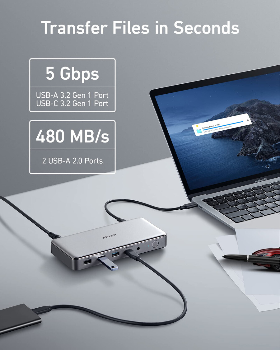 dokovací stanice anker 563 usb-c 10 v 1