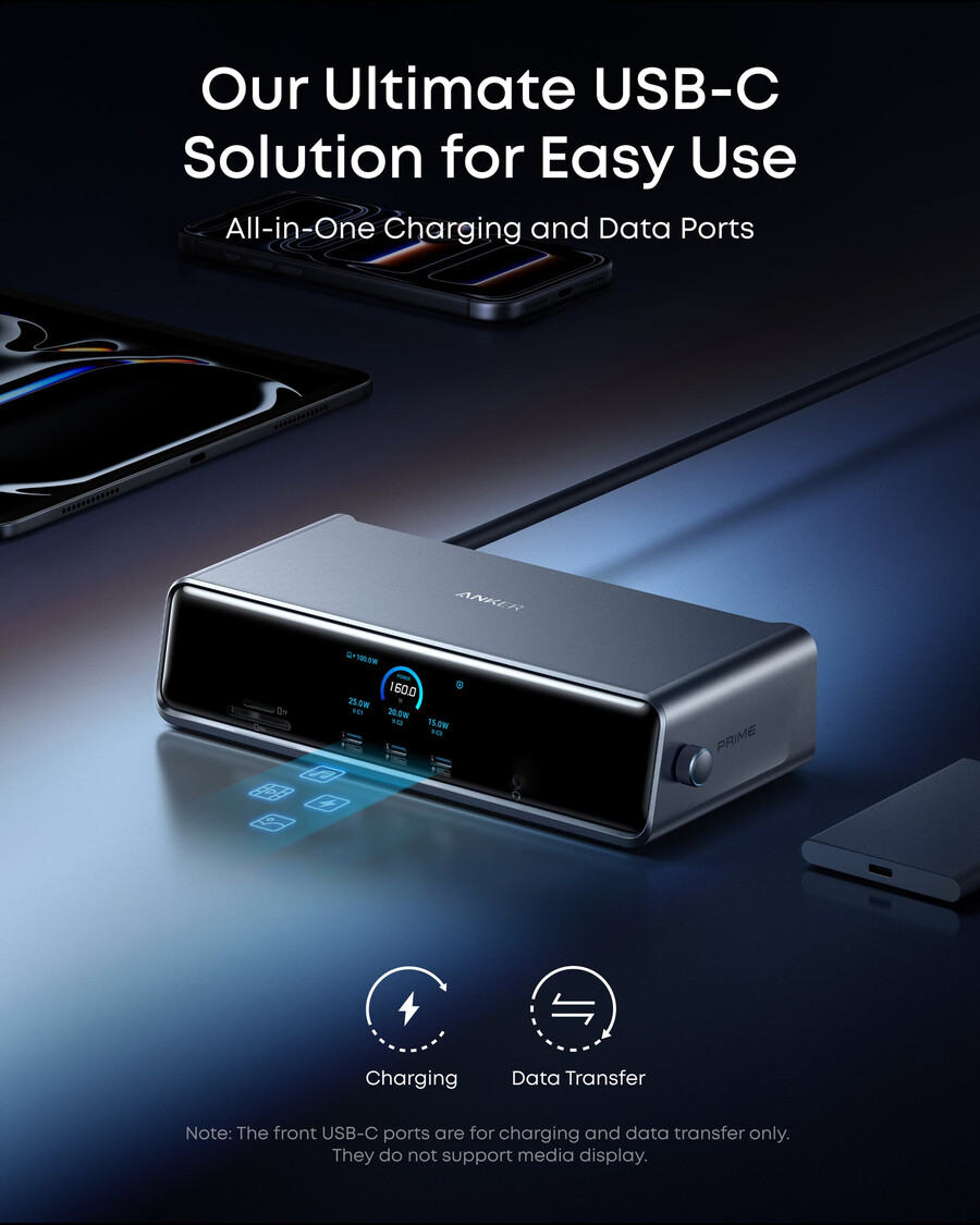 dokovací stanice anker prime 14 v 1 trojitý displej displaylink s dl7400