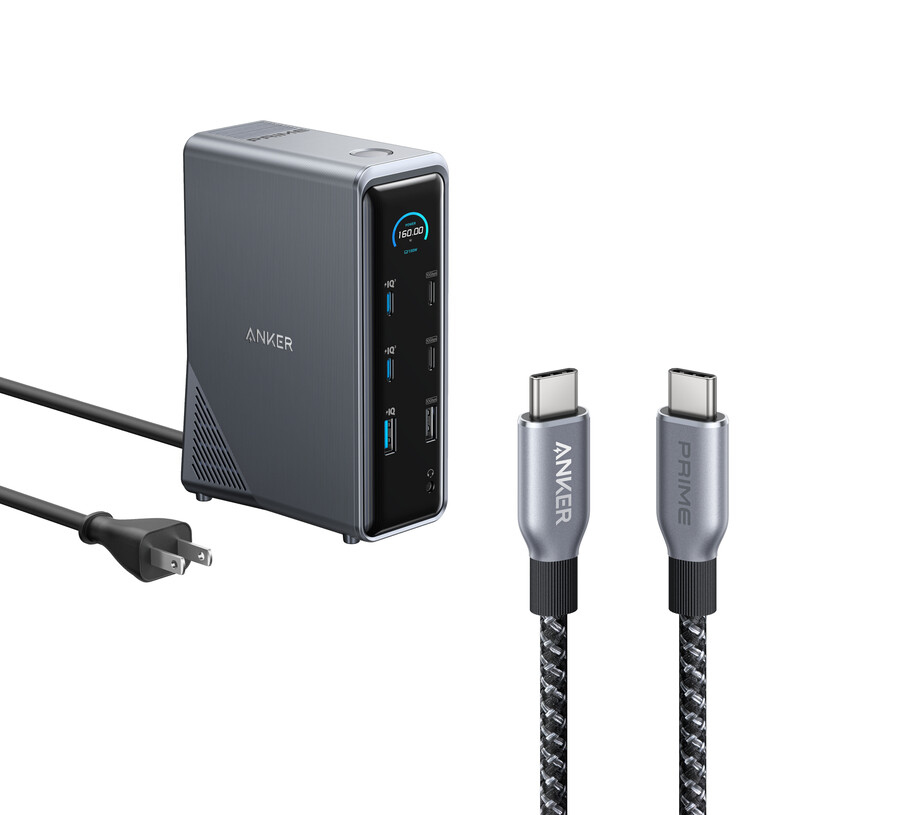 nabíjecí dokovací stanice anker prime s 240w kabelem usb-c na usb-c
