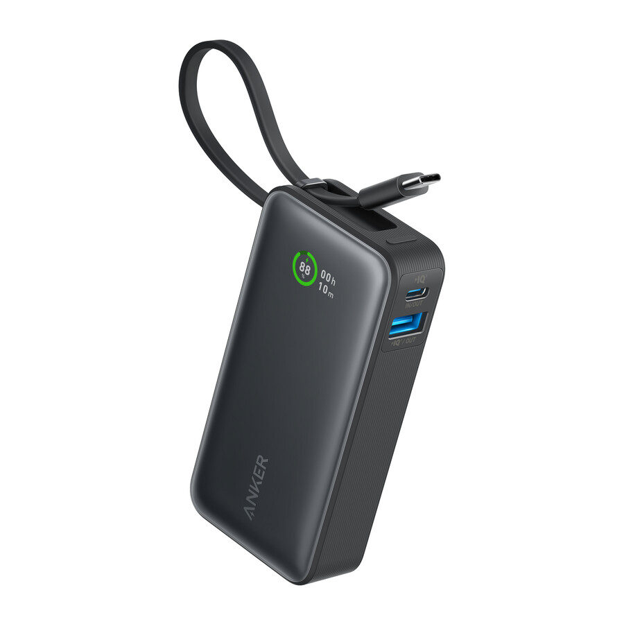 powerbanka anker nano 30w vestavěný kabel usb-c