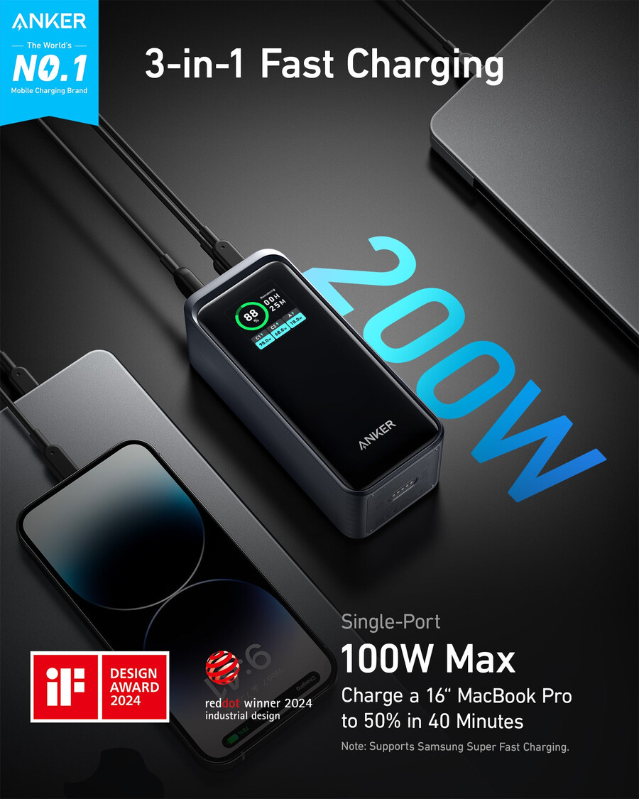 powerbanka anker prime 20k 200w