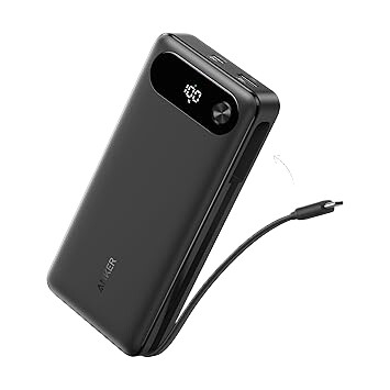 powerbanka anker 20k 87w vestavěný kabel usb-c