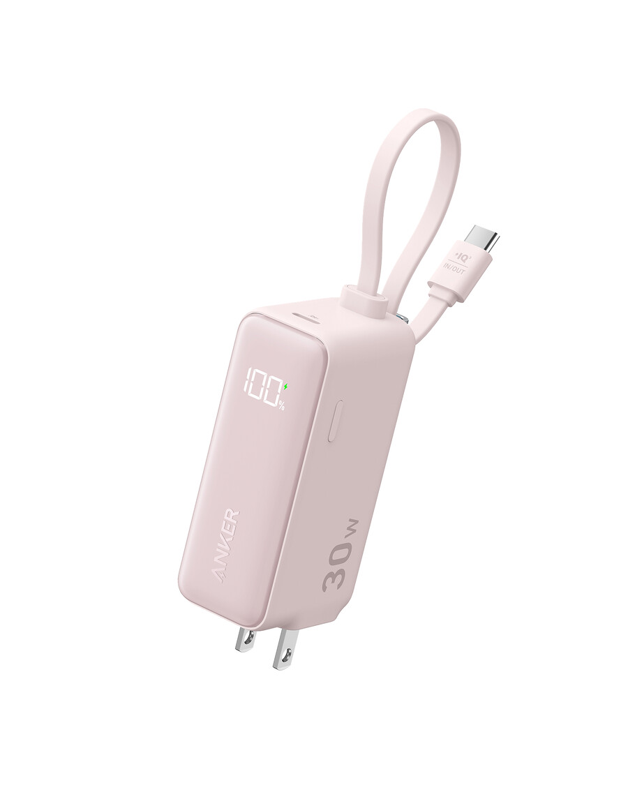 powerbanka anker 30w 5k fusion vestavěný kabel usb-c