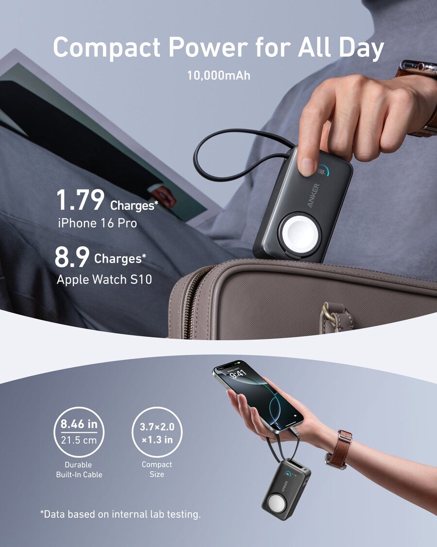 powerbanka anker maggo 10k 35w pro apple watch