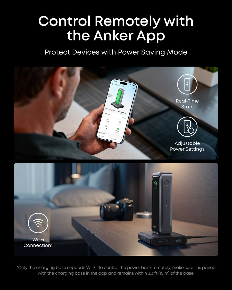 powerbanka anker prime 26k 300w s nabíjecí základnou