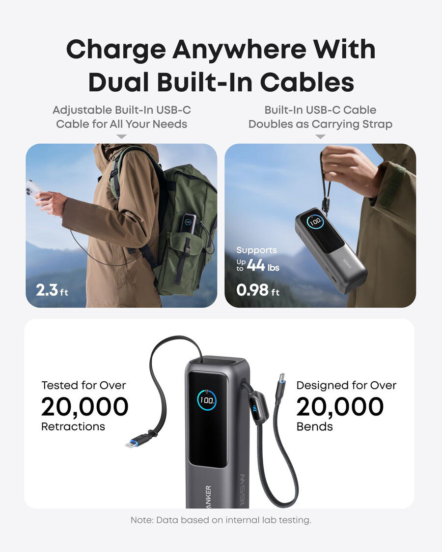 powerbanka a nabíječka k notebooku anker