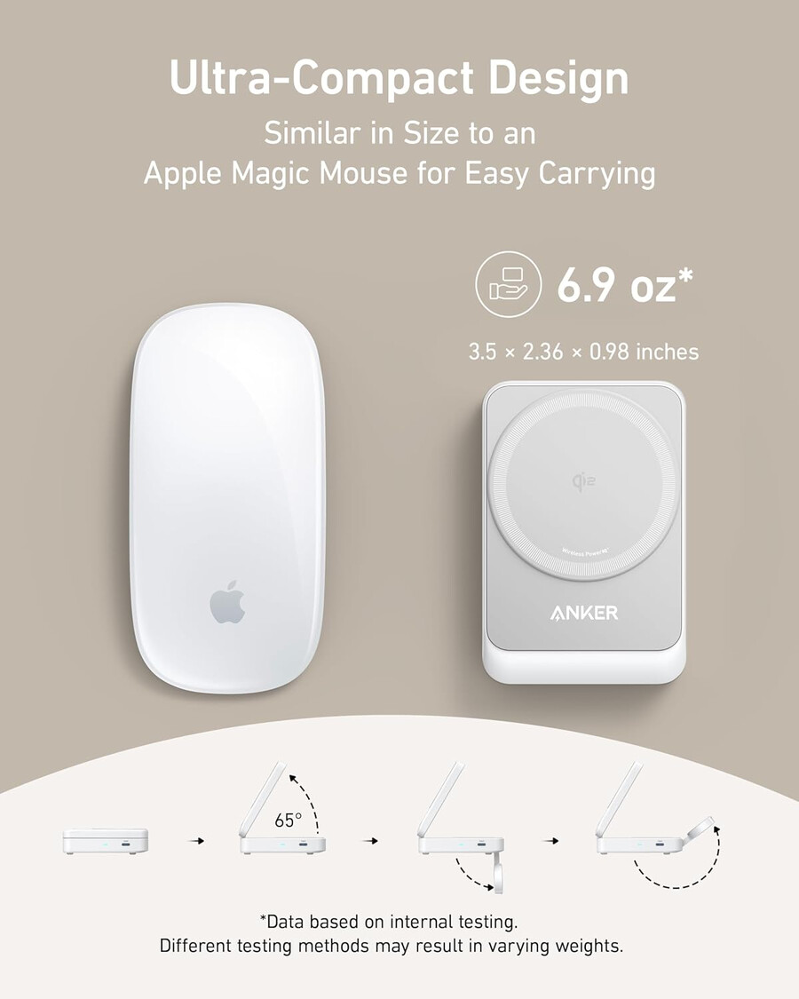 bezdrátová nabíjecí stanice anker maggo skládací 3v1 a cestovní adaptér anker nano 5v1 20w balení po 1 ks