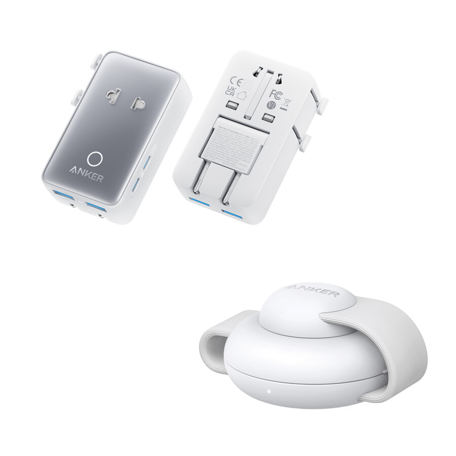 bezdrátová nabíjecí stanice anker maggo 3 v 1 skládací podložka a cestovní adaptér anker nano 5 v 1 20 w balení po 1 ks
